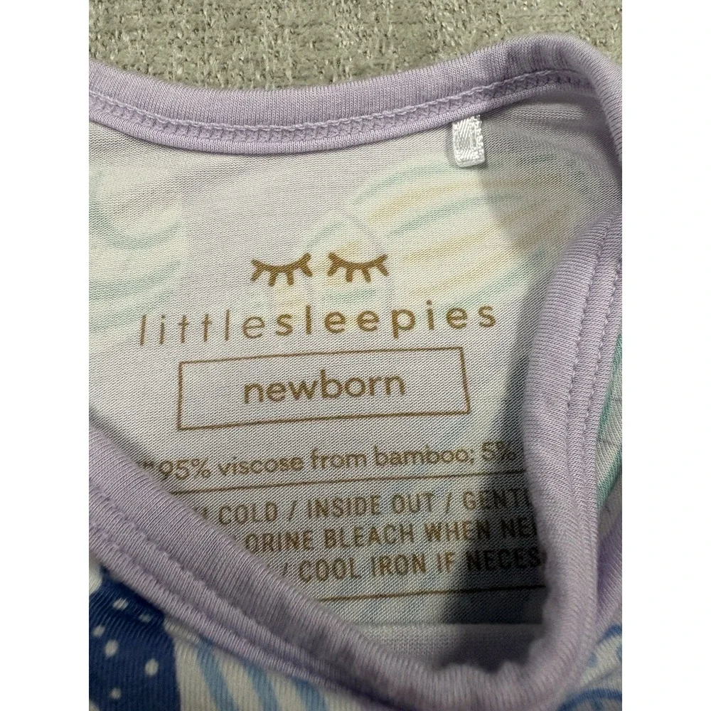 NEW Little Sleepies Sandy Treasures Infant Gown Bamboo Pajama Size Newborn NB